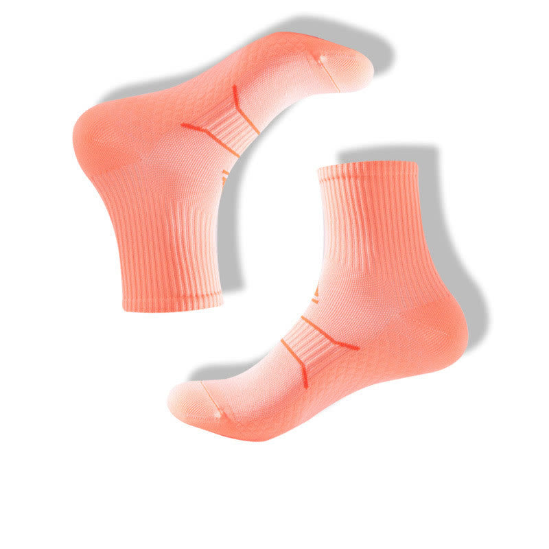 Plus Size Quarter Compression Socks(7 Pairs) - Pink - EU39-44(US6-10) - image 11