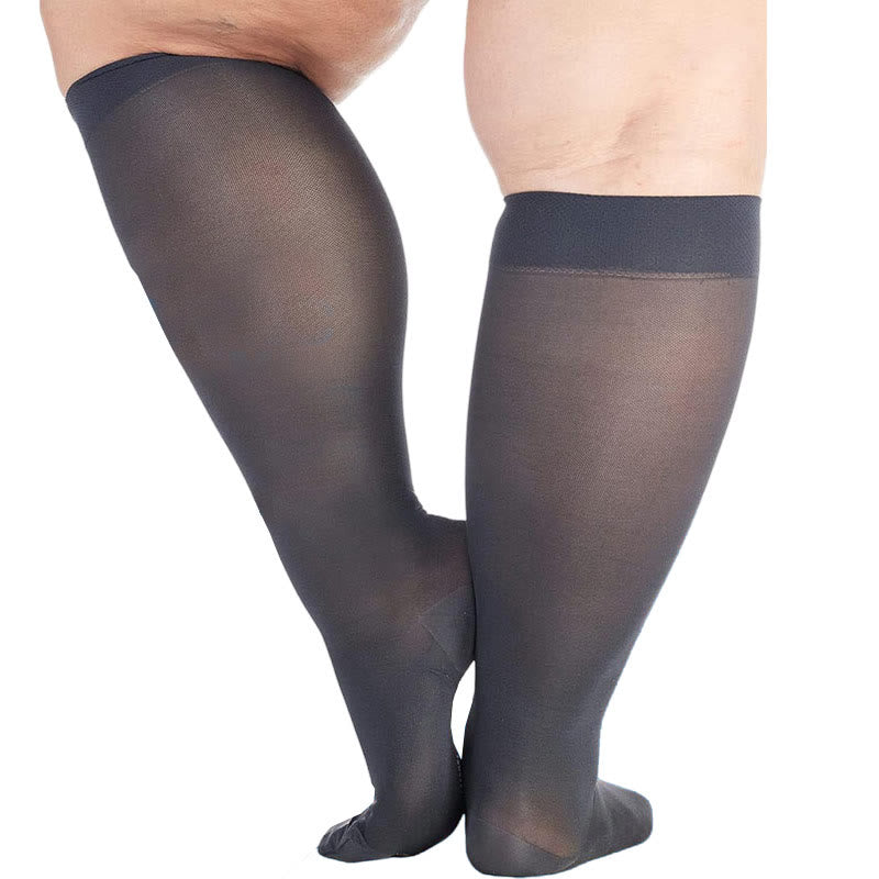 Plus Size Sheer Compression Socks - image 1