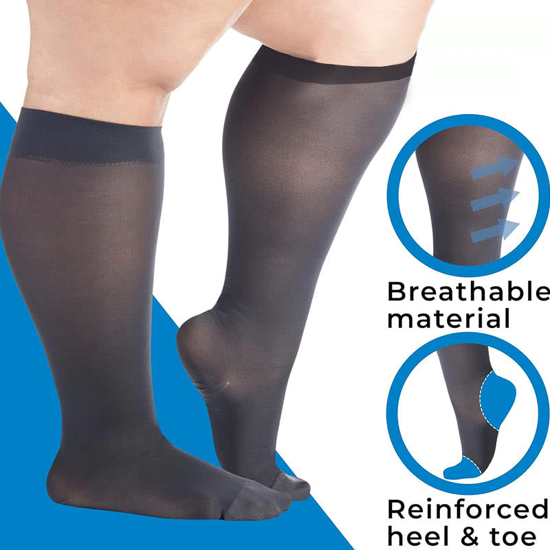 Plus Size Sheer Compression Socks - image 2