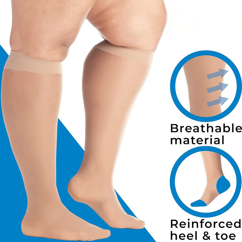 Plus Size Sheer Compression Socks - image 3