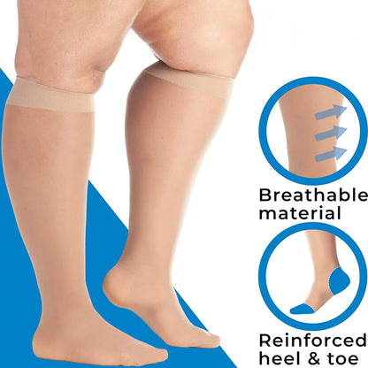 Plus Size Sheer Compression Socks - image 3