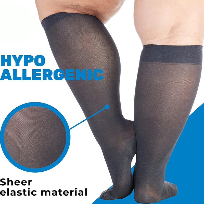 Plus Size Sheer Compression Socks - image 4