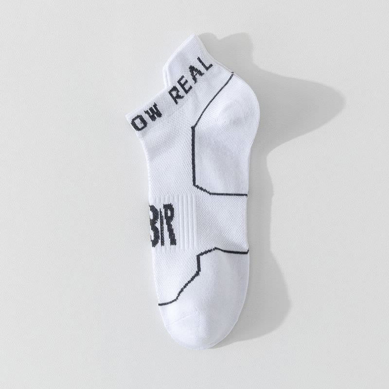 Plus Size Summer Sport Ankle Compression Socks(5 Pairs) - White - EU44-50(US10-15) - image 3