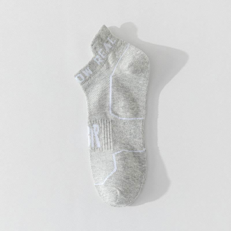 Plus Size Summer Sport Ankle Compression Socks(5 Pairs) - Light Gray - EU44-50(US10-15) - image 6