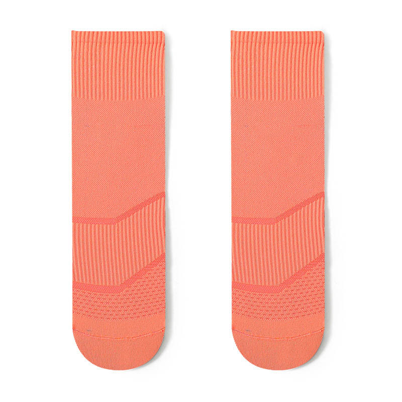 Plus Size Fashion Quarter Compression Socks(4 Pairs) - Orange - EU44-50(US10-15) - image 11