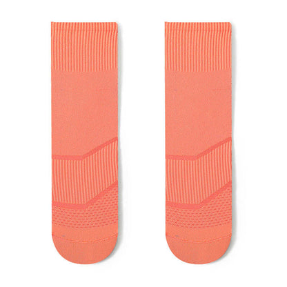 Plus Size Fashion Quarter Compression Socks(4 Pairs) - Orange - EU44-50(US10-15) - image 11