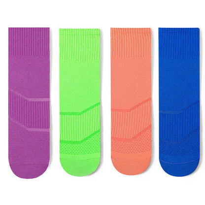 Plus Size Fashion Quarter Compression Socks(4 Pairs) - Multicolor B(4 Pairs) - EU44-50(US10-15) - image 14
