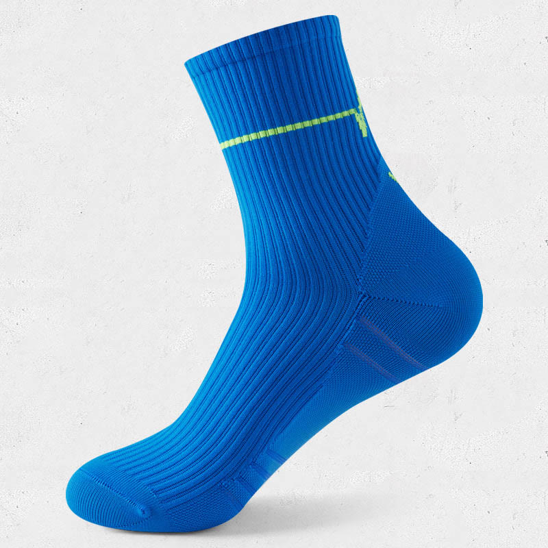 Plus Size Training Quarter Compression Socks(6 Pairs) - Royal Blue - EU39-44(US6-10) - image 14