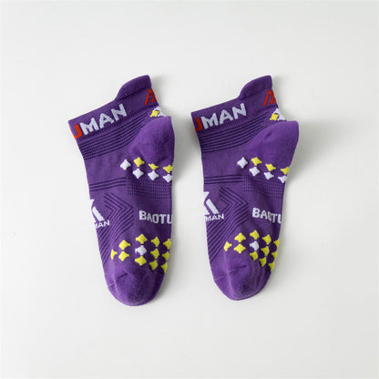 Plus Size Antimicrobial Ankle Compression Socks(6 Pairs) - Purple - EU40-44(US7-10) - image 13