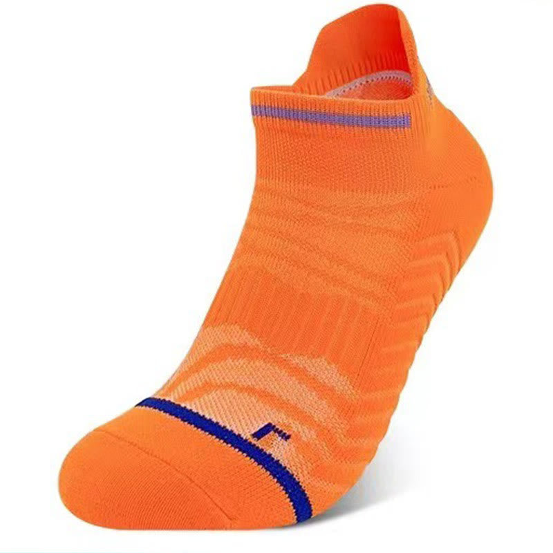 Plus Size Marathon Ankle Compression Socks(8 Pairs) - Orange - EU40-45(US7-11) - image 12