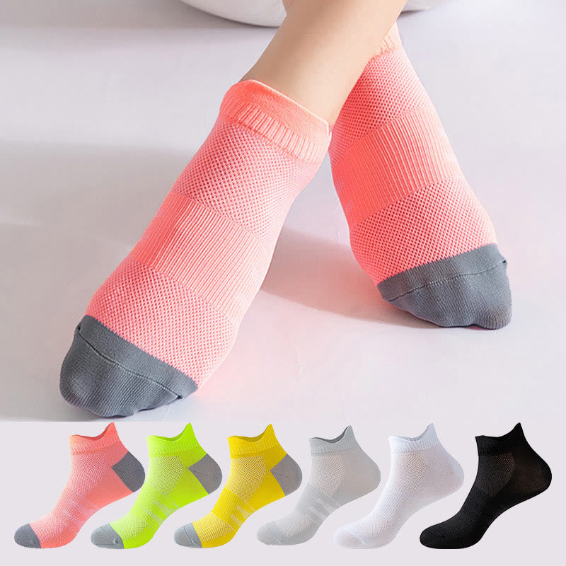 Plus Size Elasticity Mesh Ankle Compression Socks(6 Pairs) - Multicolor - EU40-44(US7-10) - image 0