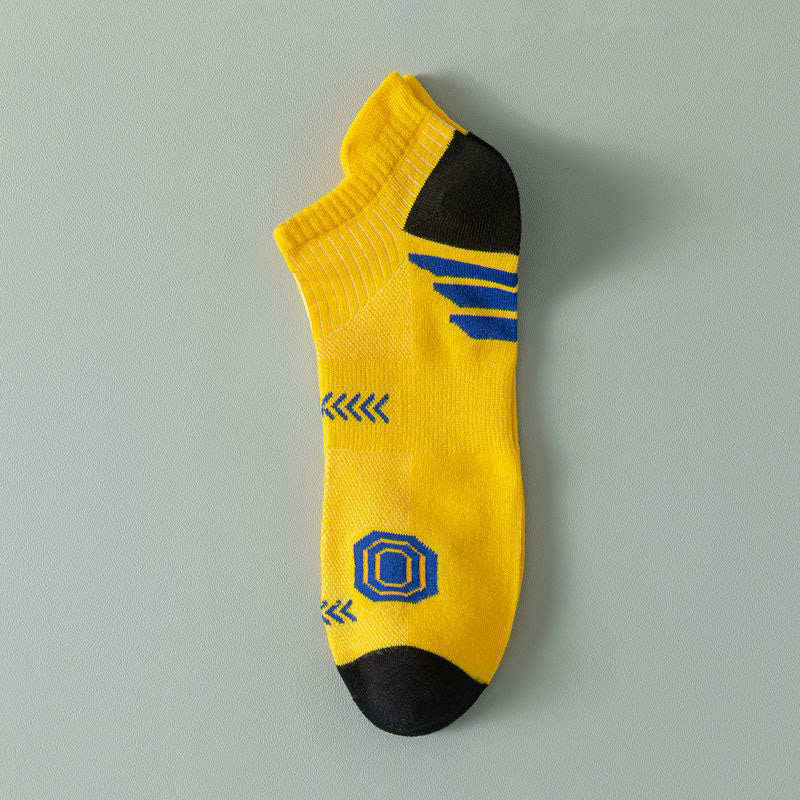 Plus Size Fashion Ankle Compression Socks(5 Pairs) - Yellow - EU44-49(US10-14) - image 10