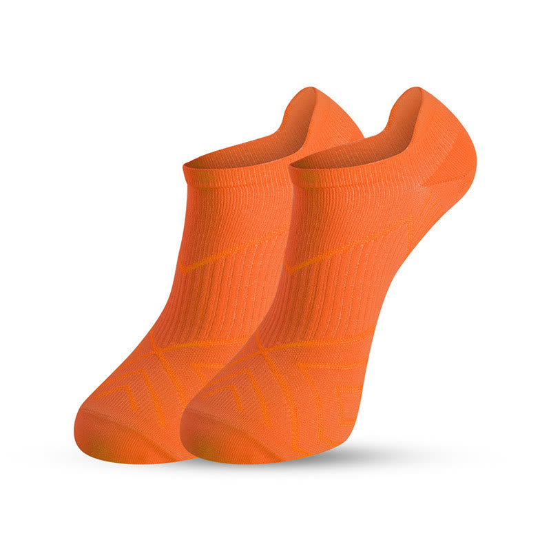 Plus Size Soft Running Ankle Compression Socks(5 Pairs) - Orange - EU41-45(US7.5-11) - image 7