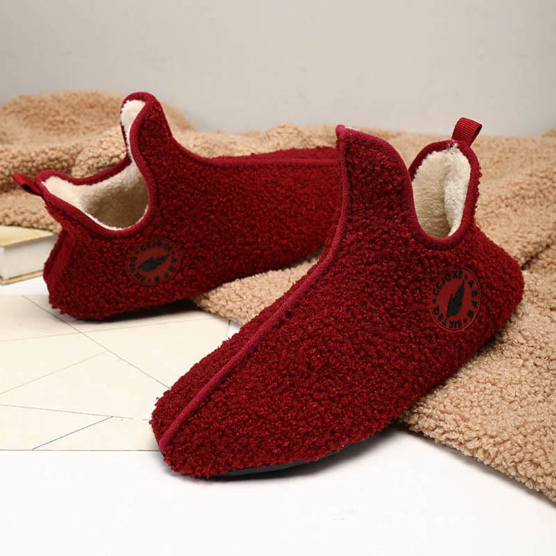 Plus Size Solid Color Plush Ankle Slipper Socks - image 10