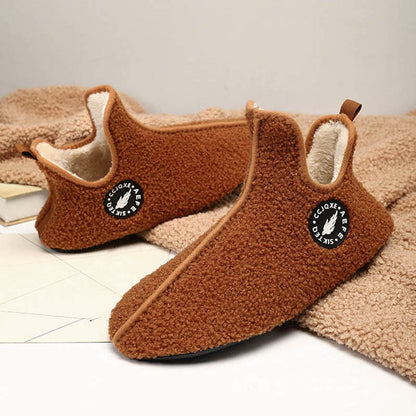 Plus Size Solid Color Plush Ankle Slipper Socks - image 2
