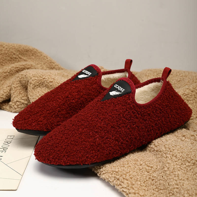 Plus Size Soft Outer Slipper Socks - Wine - 3XL - image 0