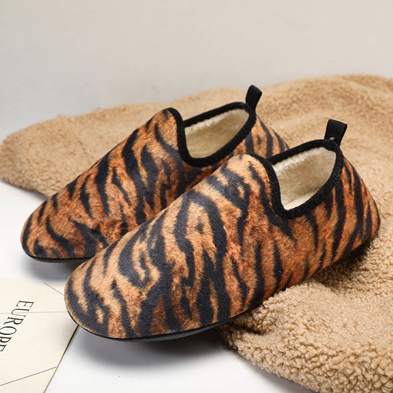 Plus Size Tiger Slipper Socks - Brown - 3XL - image 3