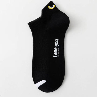 Plus Size Fashion Design Ankle Compression Socks(10 Pairs) - Black - EU39-44(US6-10) - image 9