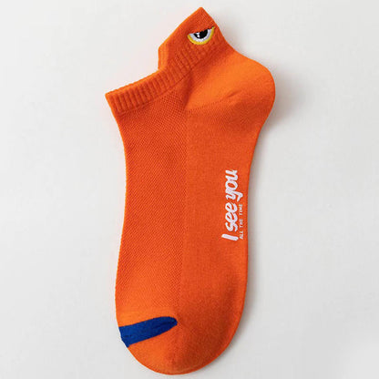Plus Size Fashion Design Ankle Compression Socks(10 Pairs) - Orange - EU39-44(US6-10) - image 18