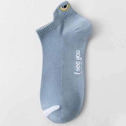 Plus Size Fashion Design Ankle Compression Socks(10 Pairs) - Light Blue - EU39-44(US6-10) - image 16