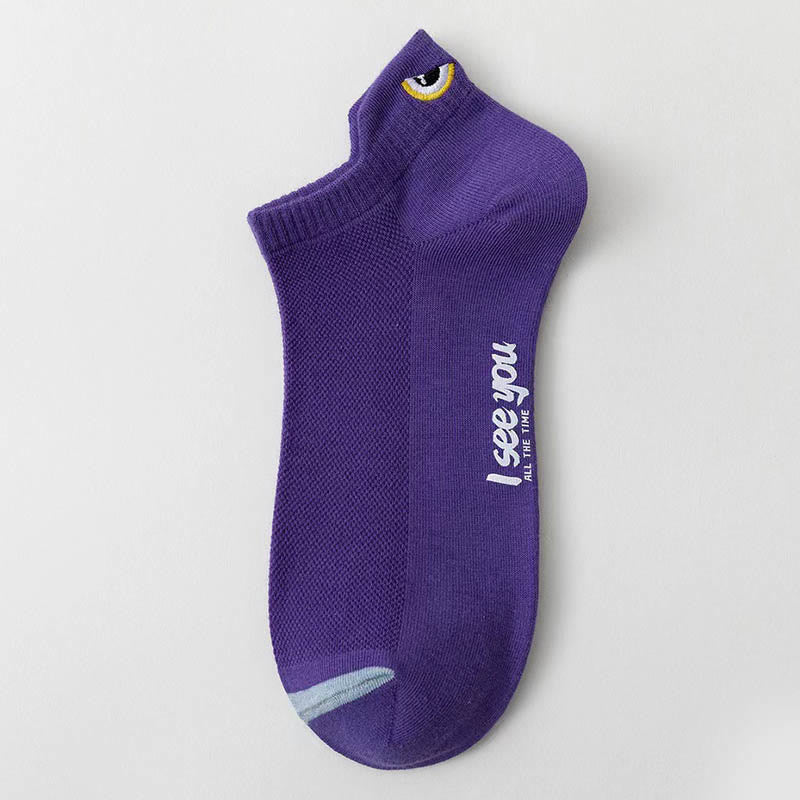 Plus Size Fashion Design Ankle Compression Socks(10 Pairs) - Purple - EU39-44(US6-10) - image 13