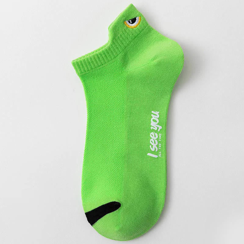 Plus Size Fashion Design Ankle Compression Socks(10 Pairs) - Green - EU39-44(US6-10) - image 17