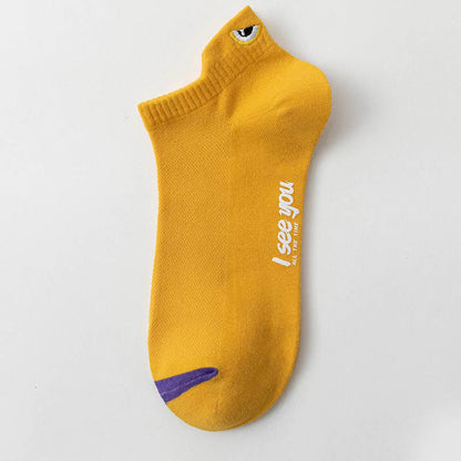 Plus Size Fashion Design Ankle Compression Socks(10 Pairs) - Yellow - EU39-44(US6-10) - image 15