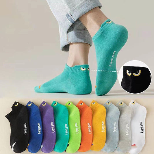 Plus Size Fashion Design Ankle Compression Socks(10 Pairs) - Multicolor - EU39-44(US6-10) - image 0