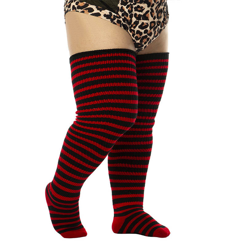 Plus Size Halloween Thigh High Knee Socks - image 4