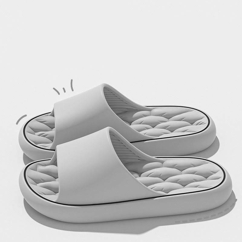 Plus Size Vent Holes Slides - Grey - XL - image 2