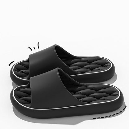 Plus Size Vent Holes Slides - Black - XL - image 4