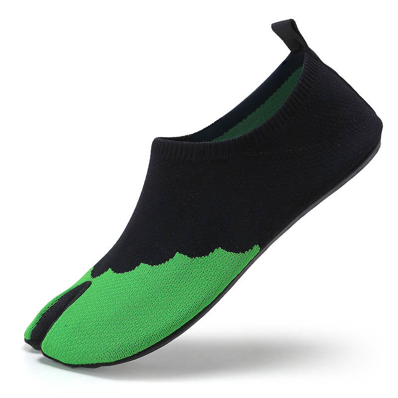 Plus Size Split Toe Swimming Slipper Socks - Green - 4XL - image 13