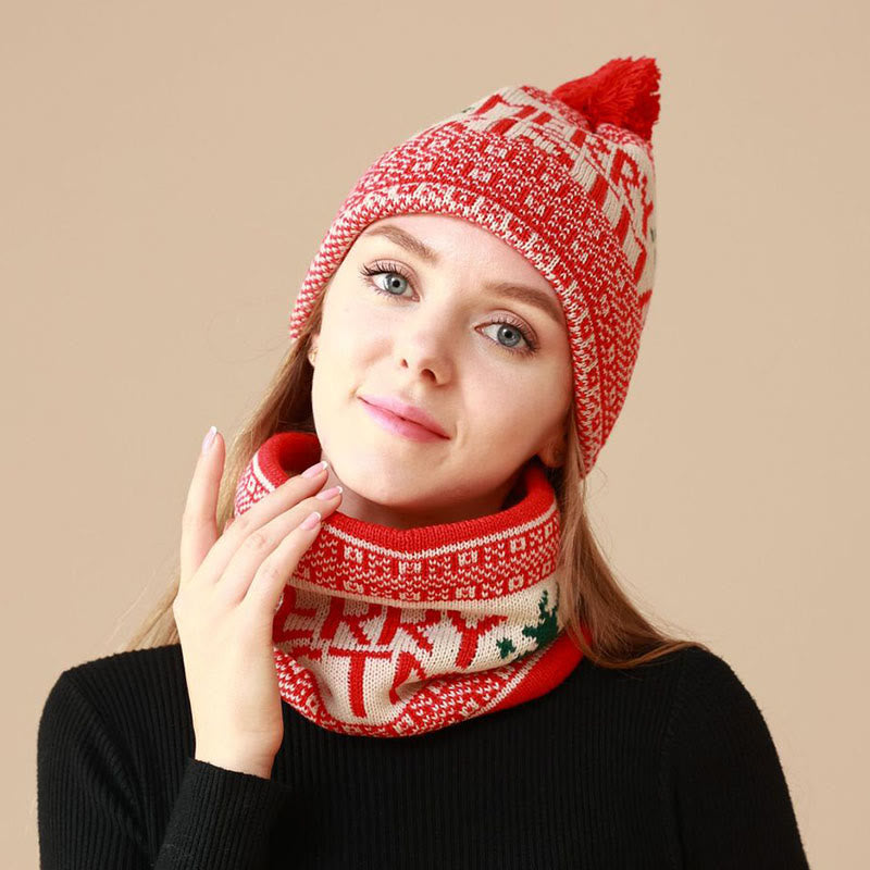 Christmas Beanie Scarf 2 in 1 Set - image 1