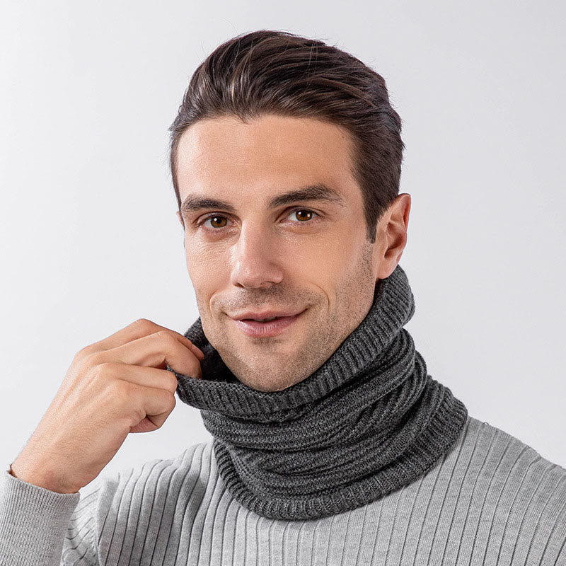 Solid Color Simple Knit Beanie Scarf 2 In 1 Set - image 7