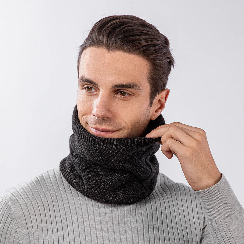 Solid Color Simple Knit Beanie Scarf 2 In 1 Set - image 4