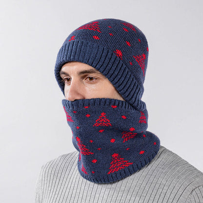 Winter Christmas Tree Beanie Scarf 2 In 1 Set - image 1