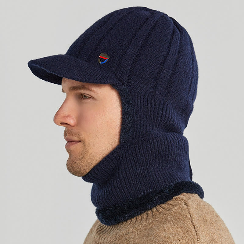 Winter Knitted Balaclava Beanie Hooded Scarf - image 5