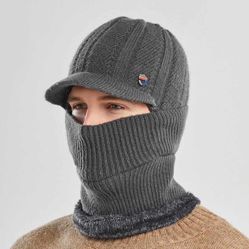 Winter Knitted Balaclava Beanie Hooded Scarf - image 6