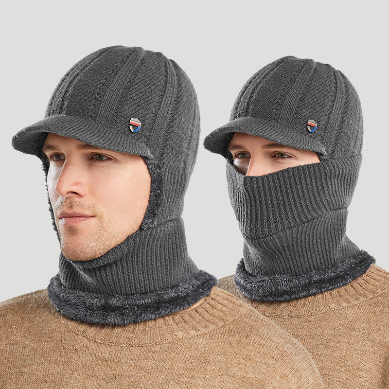 Winter Knitted Balaclava Beanie Hooded Scarf - image 0