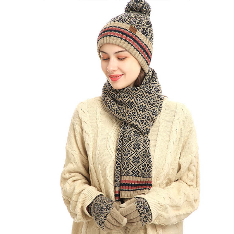 Touch Screen Gloves Beanie Scarf 3 In 1 Set - image 10