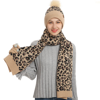 Leopard Gloves Beanie Scarf 3 In 1 Set - image 10