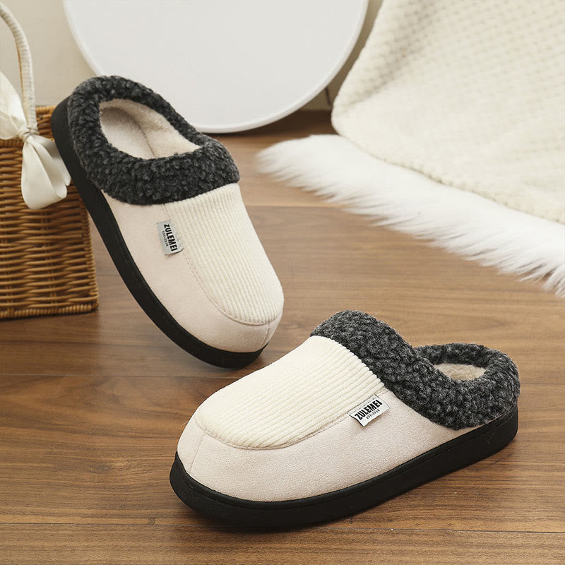 Plus Size Vertical Stripes Slippers - White - US 13-14 - image 4