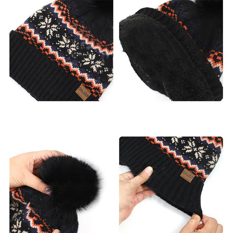 Snowflake Gloves Beanie Scarf 3 In 1 Set - image 4