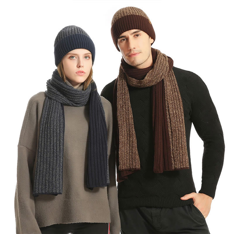 Color Matching Gloves Beanie Scarf 3 In 1 Set - image 1