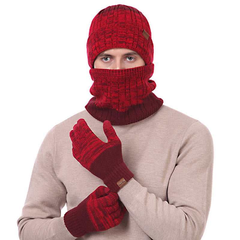 Outdoor Warmth Gloves Beanie Scarf 3 In 1 Set - image 1
