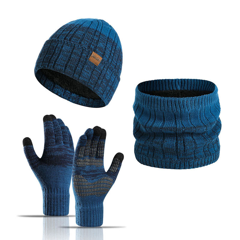 Outdoor Warmth Gloves Beanie Scarf 3 In 1 Set - Lake Blue - One Size - image 14