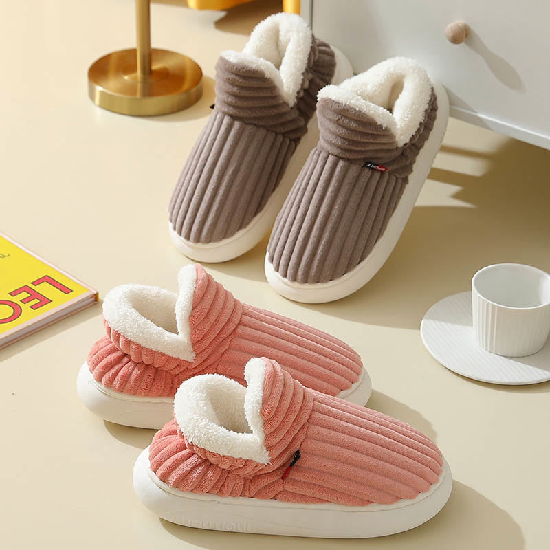 Plus Size Fur Lined House Slippers - image 3