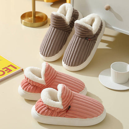 Plus Size Fur Lined House Slippers - image 3