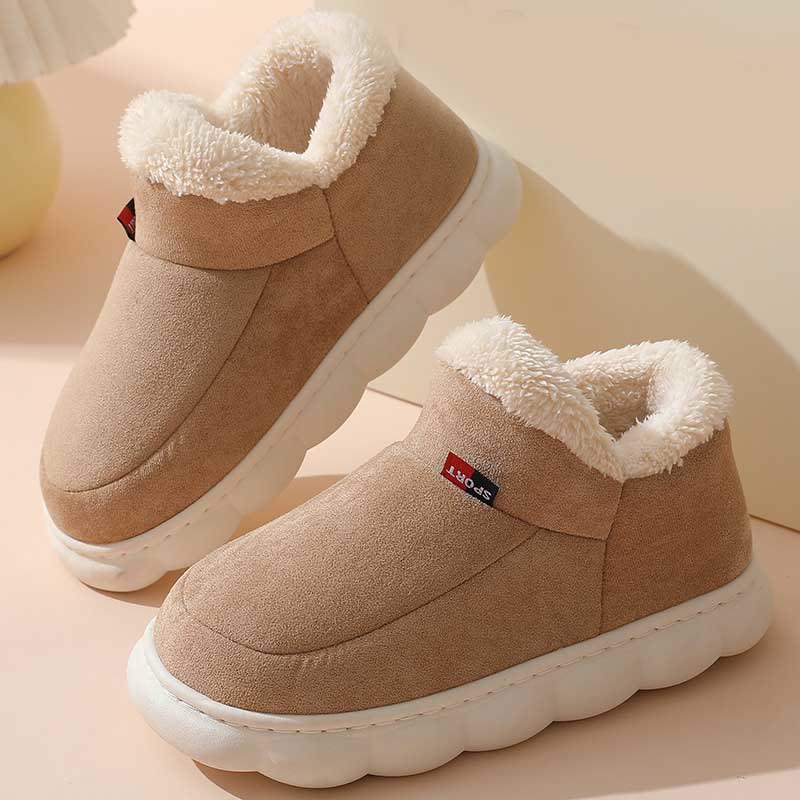 Plus Size  Soft Indoor Non Slip Slippers - Khaki - EU43-44(US8-9) - image 8