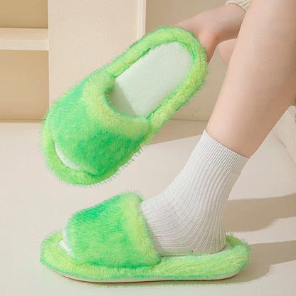 Plus Size Candy Color Plush Slippers - image 9